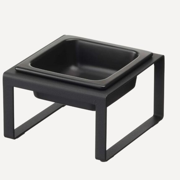 Yamazaki Single Pet Food Bowl | Tall Black - Picture 1 of 4